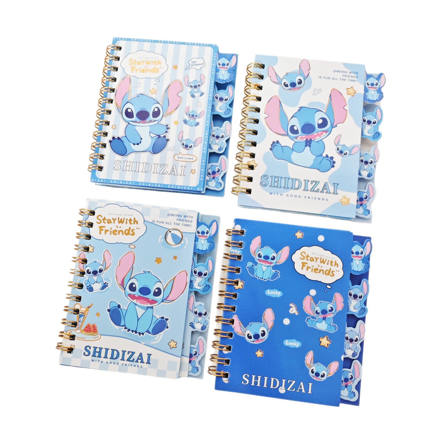 Creativo nuevo libro de círculo de línea Stitch de dibujos animados de alto valor Stitch libro de cuentas portátil para estudiantes al por mayor