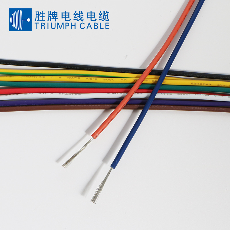 Fabricante de marca de Sheng en stock UL1015 24AWG equipo de cable electrónico cable de conexión interna resistente a altas temperaturas 105 grados