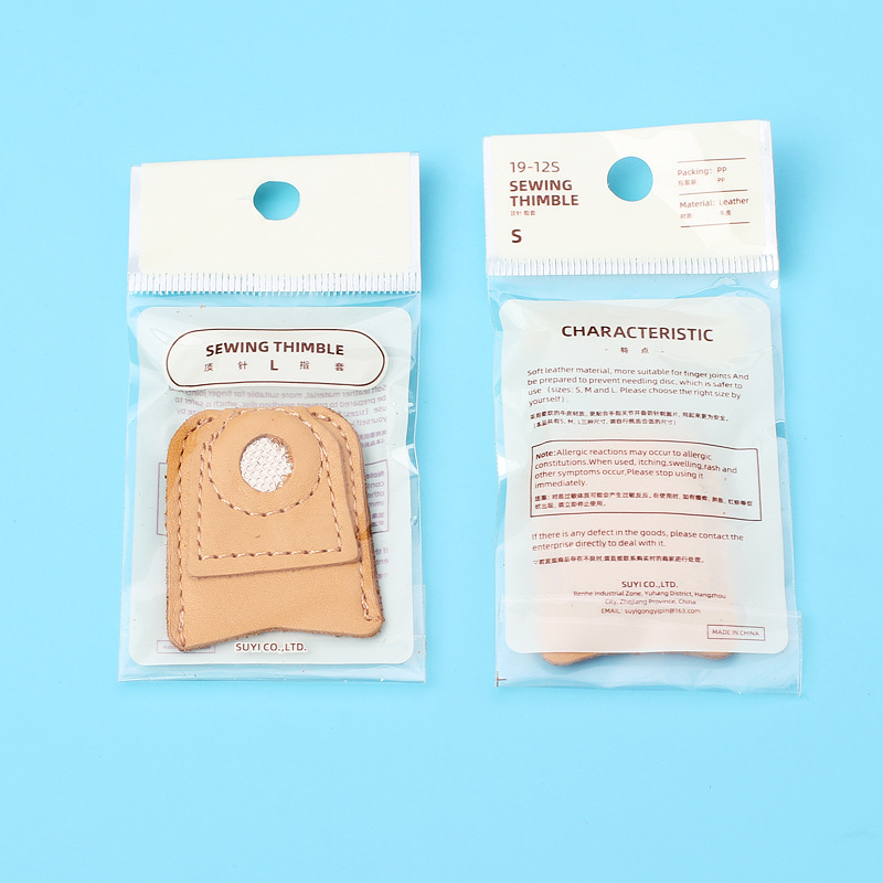 Dedal de cuero de vaca manga dedo moneda dedal costura dedal dedo manga dedo guardia uso diario