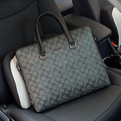 普凡カンガルー男性ハンドバッグ横型pvc防水ブリーフケース男性ビジネスパソコンバッグ二重プレゼント卸売り