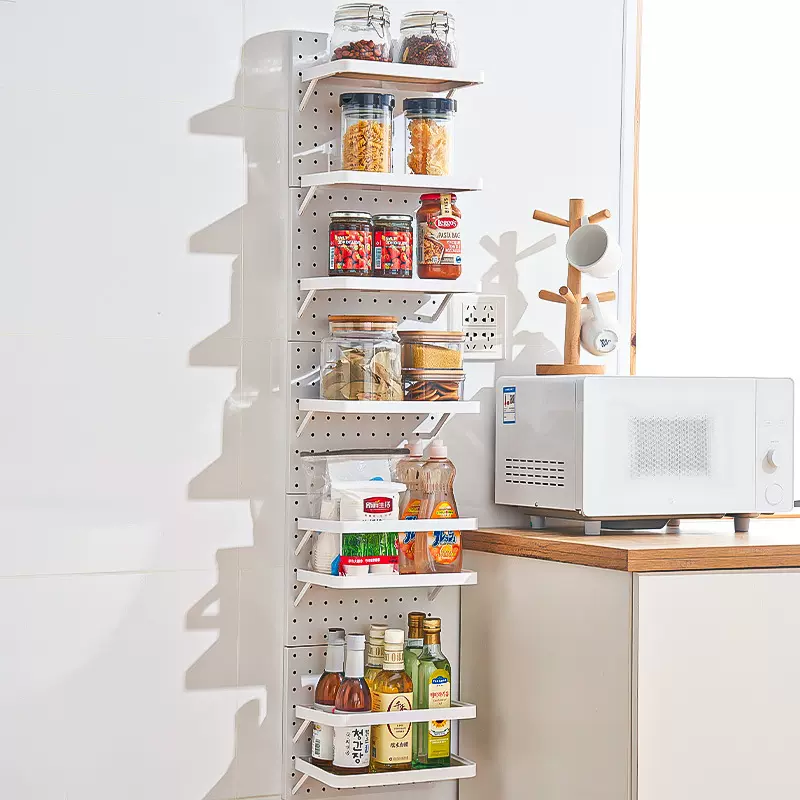 厨房免打孔置物架多层收纳架备菜配菜神器壁挂置物架多功能家用