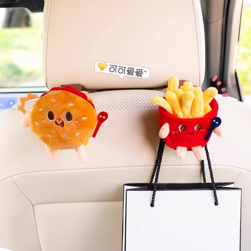 車載フック自動車シートバックフック車用かわいいぬいぐるみ車内装飾は後ろの車のフックを隠すことができます。|undefined