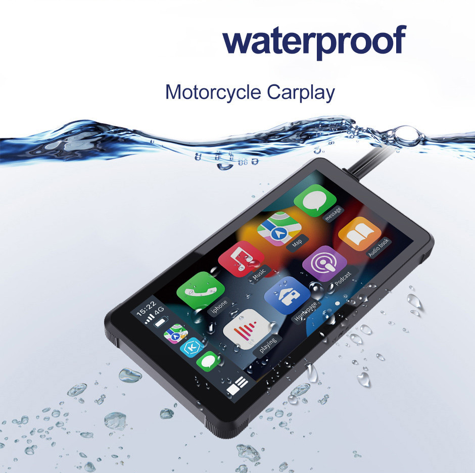 Cross-Border New Motorcycle Dual-Lens Navigation Screen Projection 1080P High-Definition Waterproof Carplay Driving Recorder