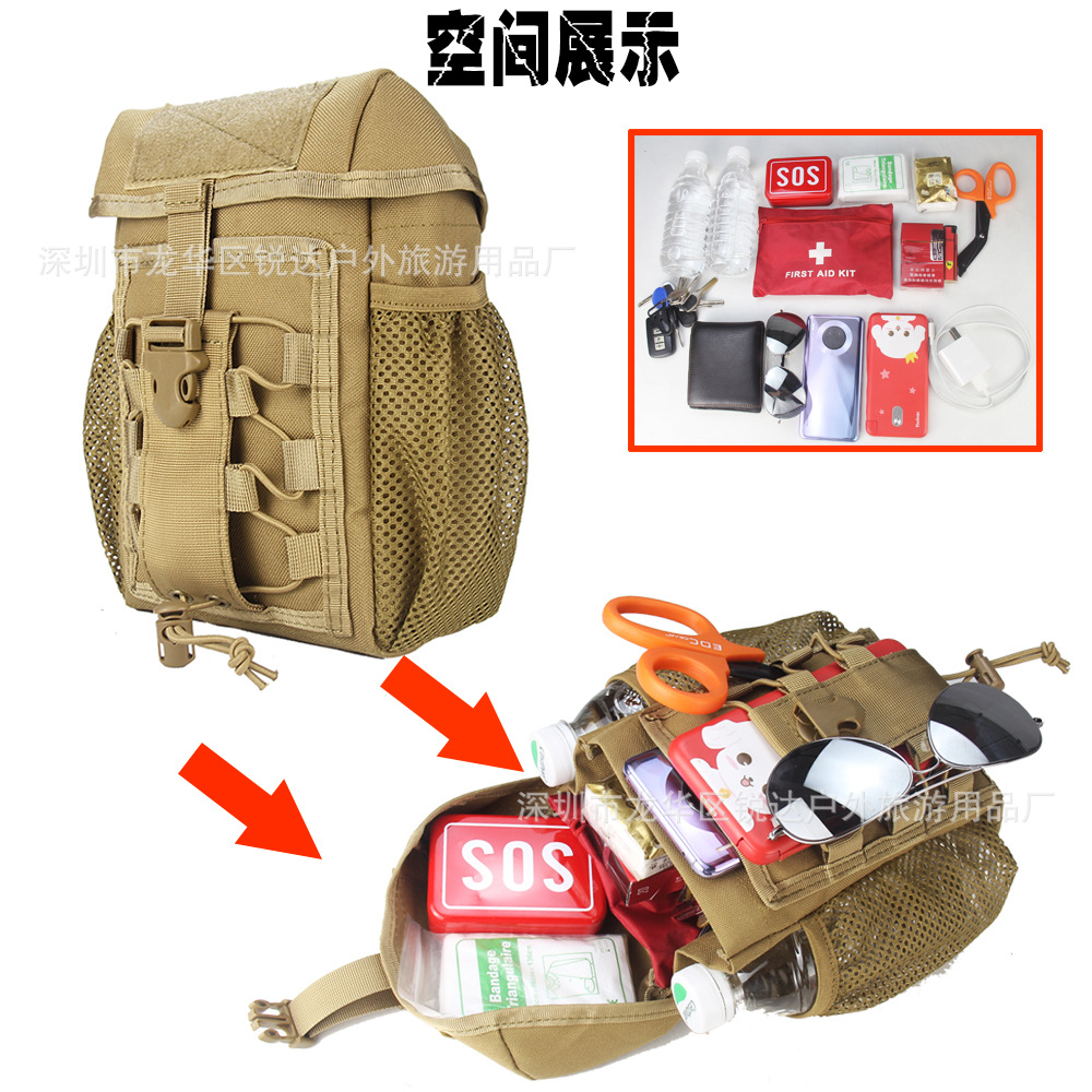 Bolsa de almacenamiento de artículos diversos tácticos bolsa de accesorios molle bolsa de cintura de almacenamiento de deportes al aire libre bolsa de motocicleta