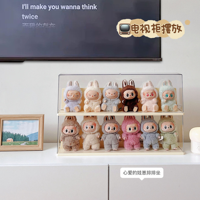 labubu展示盒透明盲盒收纳展示架适用于泡泡玛特拉布布手办展示柜|undefined