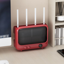 电视机机顶盒置物免打孔路由器无线光猫壁挂电线整理收纳盒