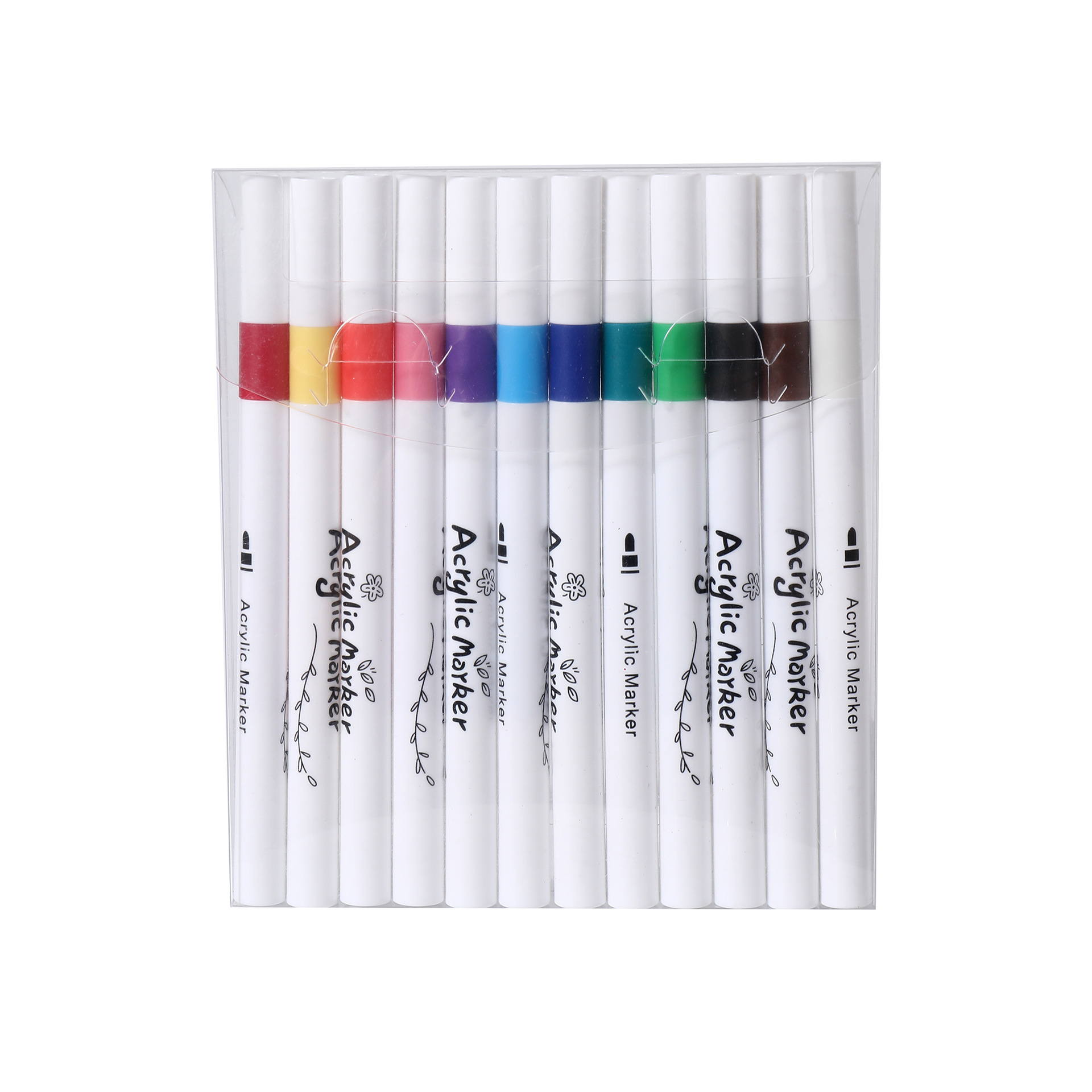 12 color acrylic marker color waterproof quick-drying children hand-painted diy art graffiti suit marker cross-border