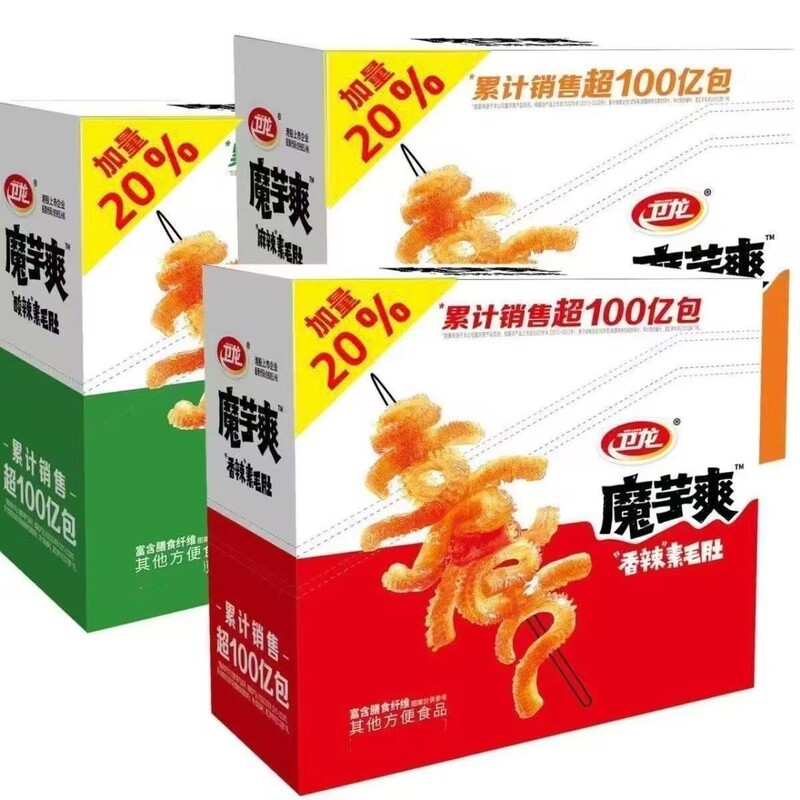 卫龙香辣酸辣味魔芋爽210g盒装儿童居家追剧休闲解馋夜宵零食批发|undefined