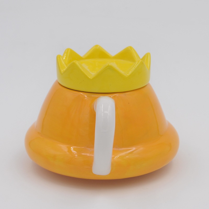 Taza de princesa creativa de cerámica Taza de corona Taza de dibujos animados 3D Taza de diversión para niños Taza de café