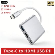 Type-C����һ�Uչ�] 4K HDMI+USB3.0+PD��� �Pӛ���D���^�D�Ӿ�