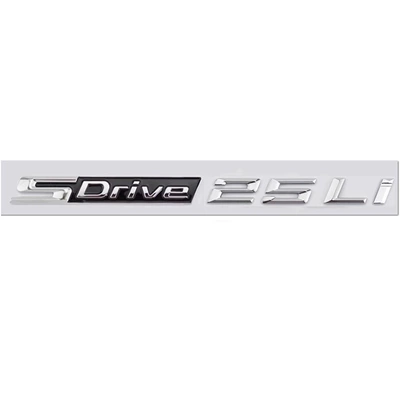 Car logo Drive Displacement Logo Side Tail - sdrive-25li-silver-new-model