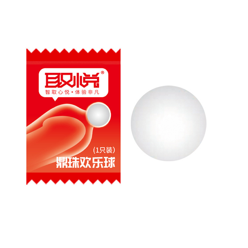 Pleasant Dingzhu Happy Ball Beaded Male Stroker Condoms, 10-Pack Soft TPE Sleeves — detail image 4