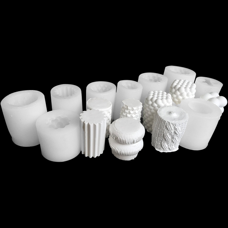 Aromaterapia esfera polígono multi-estilo de felpa cilíndrica vela de lana fiesta de cumpleaños hecho a mano molde de silicona