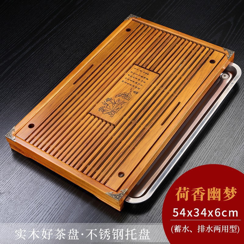 Hexiangyoumeng 목재 색상(스테인리스 스틸 섀시) 물 저장/배수 이중 목적