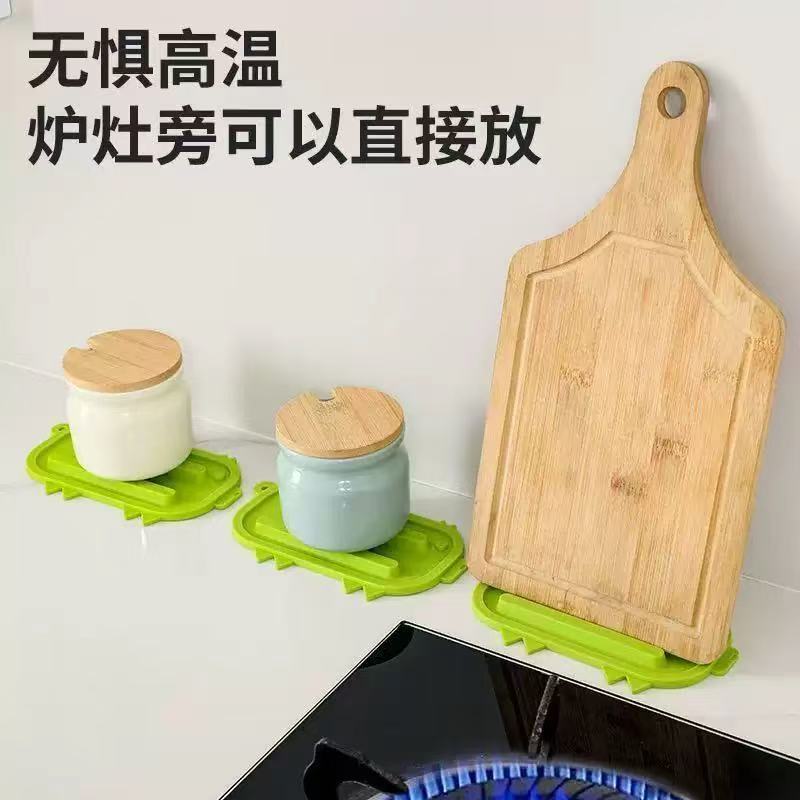 家用厨房灶台窄边锅盖防滑垫防油防污锅盖放置垫多功能小猪沥水垫|undefined