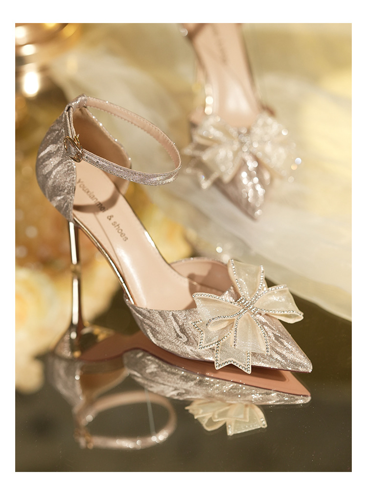 2024 Nuovo stile mondana francese di vendita caldo con fibbia con fiocco in strass perlato, scarpe singole da donna vuote_voghion.com