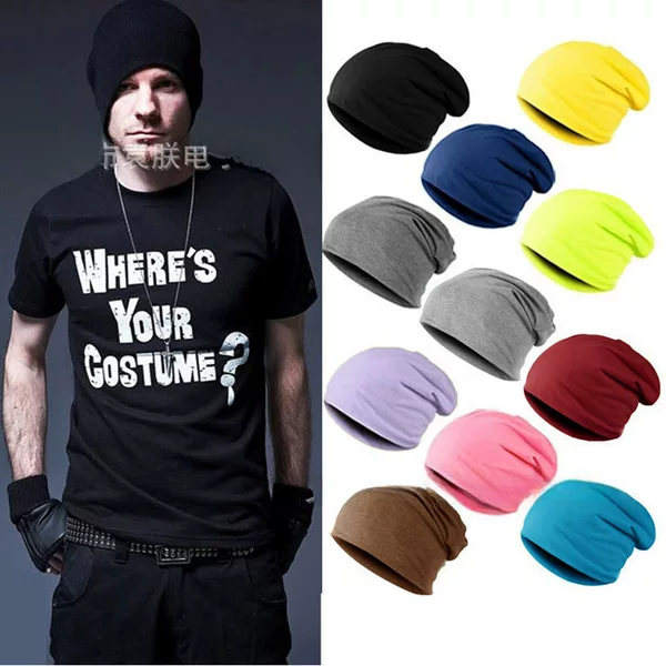 Korean new candy color pile men's and women's autumn and winter pullover cap knitted pullover cap hip-hop cap manufacturers