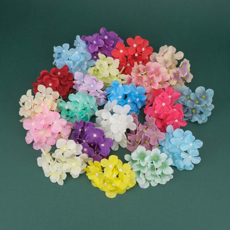 10 センチメートル模擬 4 枝 12 頭手作り DIY アジサイの花の壁の花束花の庭の花の装飾造花材料|undefined