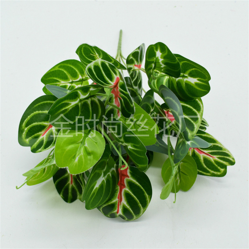 メーカー直販シミュレーション植物プラスチック造花植物壁配材ゴム手触り葉亀背葉緑羅|undefined