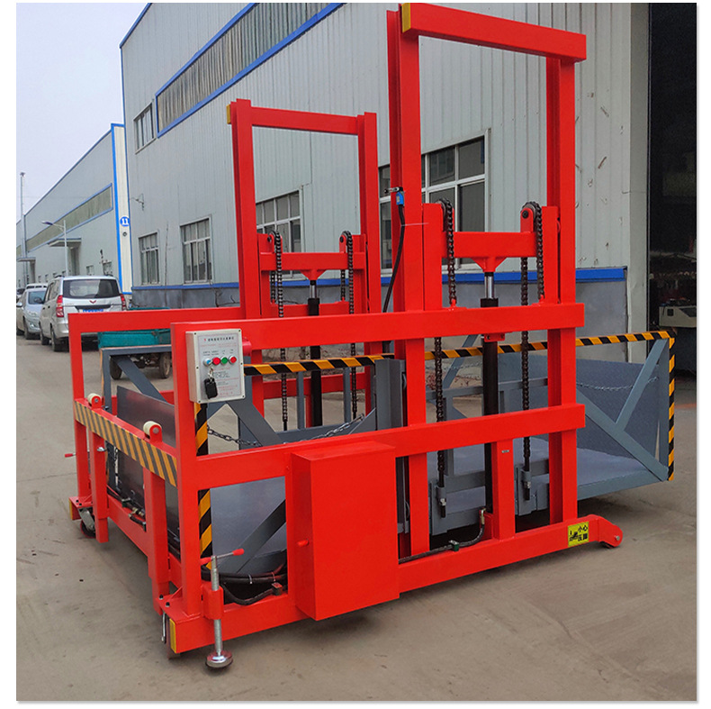 Mobile hydraulic loading and unloading lift platform for warehousing and logistics, container forklift loading and unloading mobile unloading platform