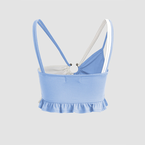 Cross-border foreign trade Y2K style women's clothing Amazon Temu2024 spring and summer solid color slim fit navel-baring camisole top