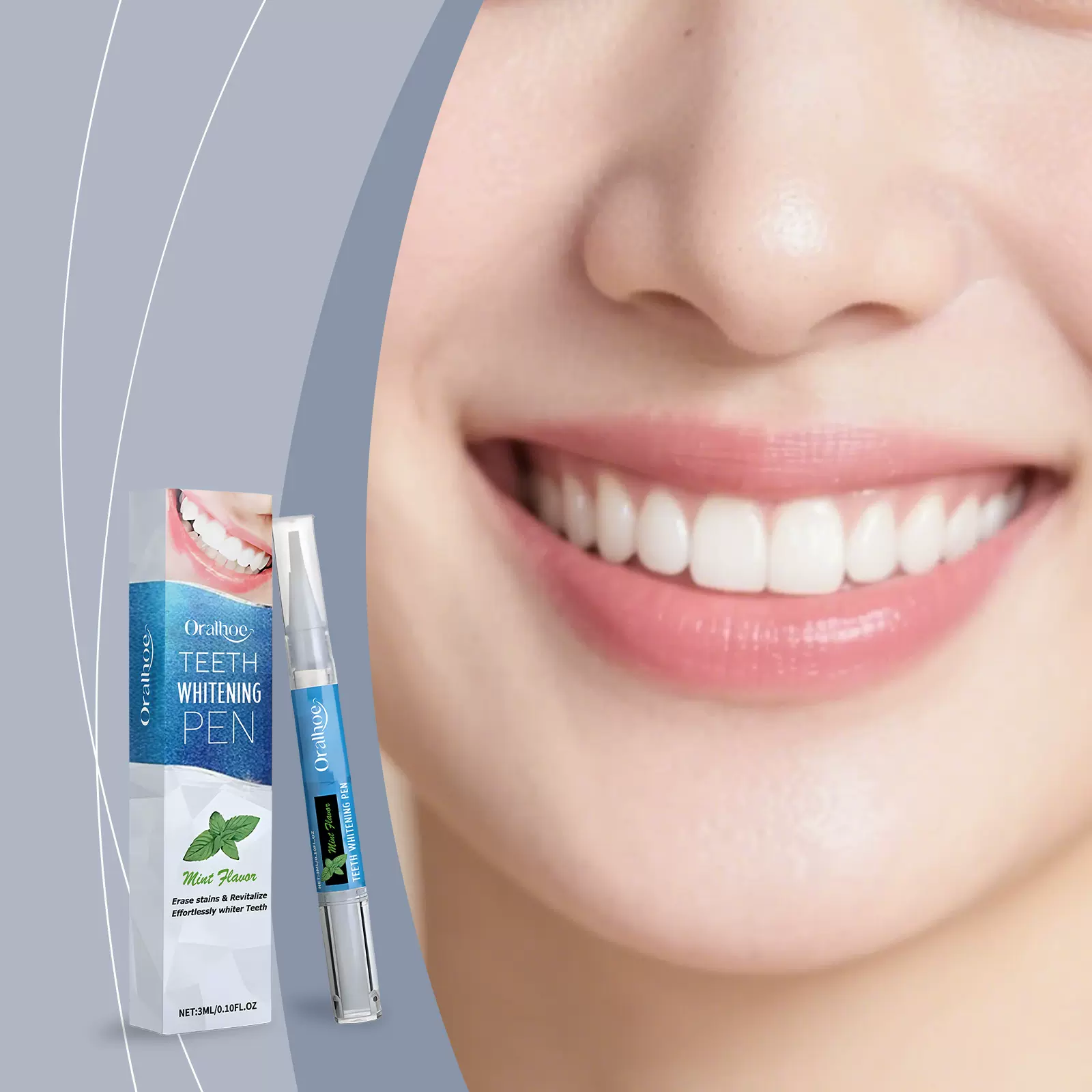 ORALHOE 牙齿清洁笔 清洁牙齿牙垢污渍亮泽自然日常美牙护理笔