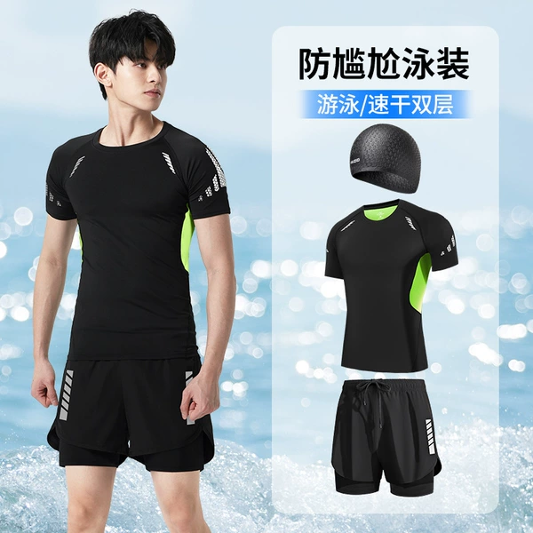 Set jade, swimwear, trousers, swimming cap, 3 piece set