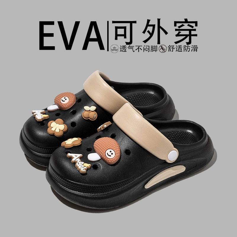 Туфли-слипоны EVA на платформе Dobaan 2025, мультяшные женские толстая подошва, высота