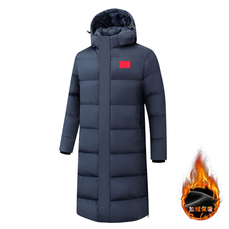 冬季长款棉衣石墨烯可拆卸帽子男加厚运动休闲保暖宽松棉袄女外套