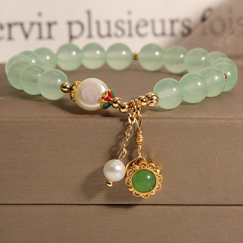Verano fresco uva verde cristal pulsera femenina nicho diseño estudiante novias pulsera
