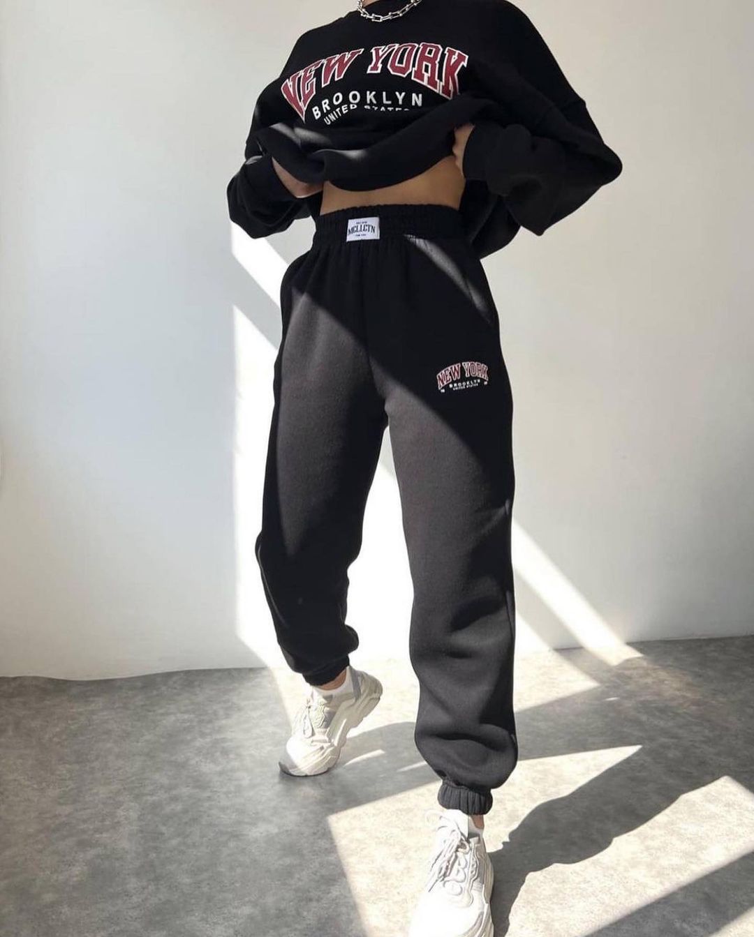 Women's Gender Printing Design Casual Style Women's Hoodies Sets Long Sleeve Printing Casual Letter