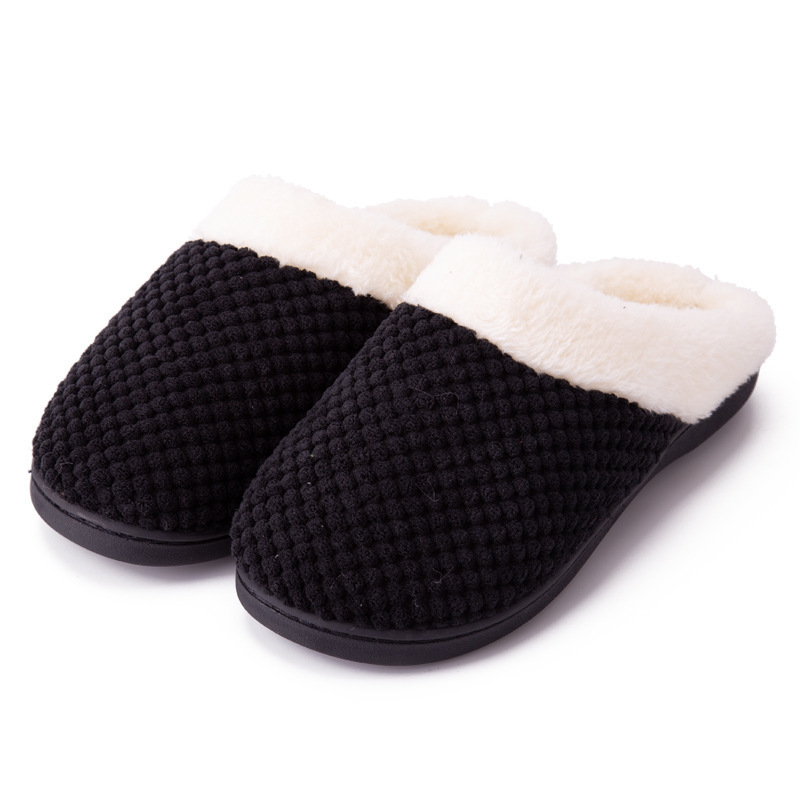 Slippers Cross-Border Men's and Women's Shoes Sponge Amazon Comfortable Plush Lining Memory E-Commerce Wool Ready Stock 1 Imitation