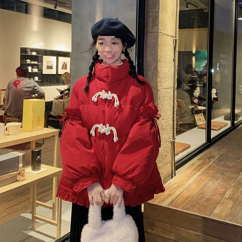 Новогодняя рубашка 2023 новый сладкий маленький зимний хлопковый костюм толстый хлопок