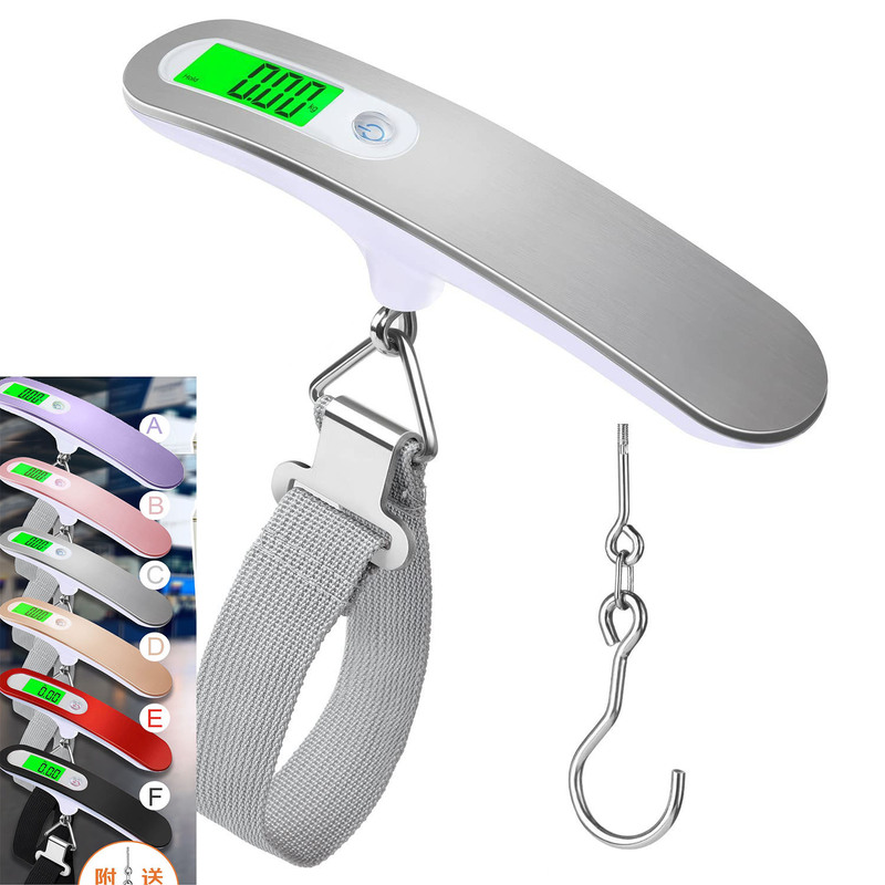 Stainless steel hand luggage electronic scale portable express electronic scale digital luggage scale 50kg spot