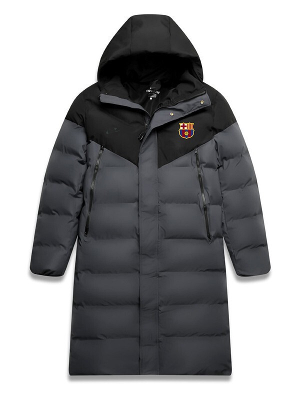 High-End White Duck down Long Coat National Team Sports down Jacket Men's and Women's Long Sports Student Competition Training Clothing Winter