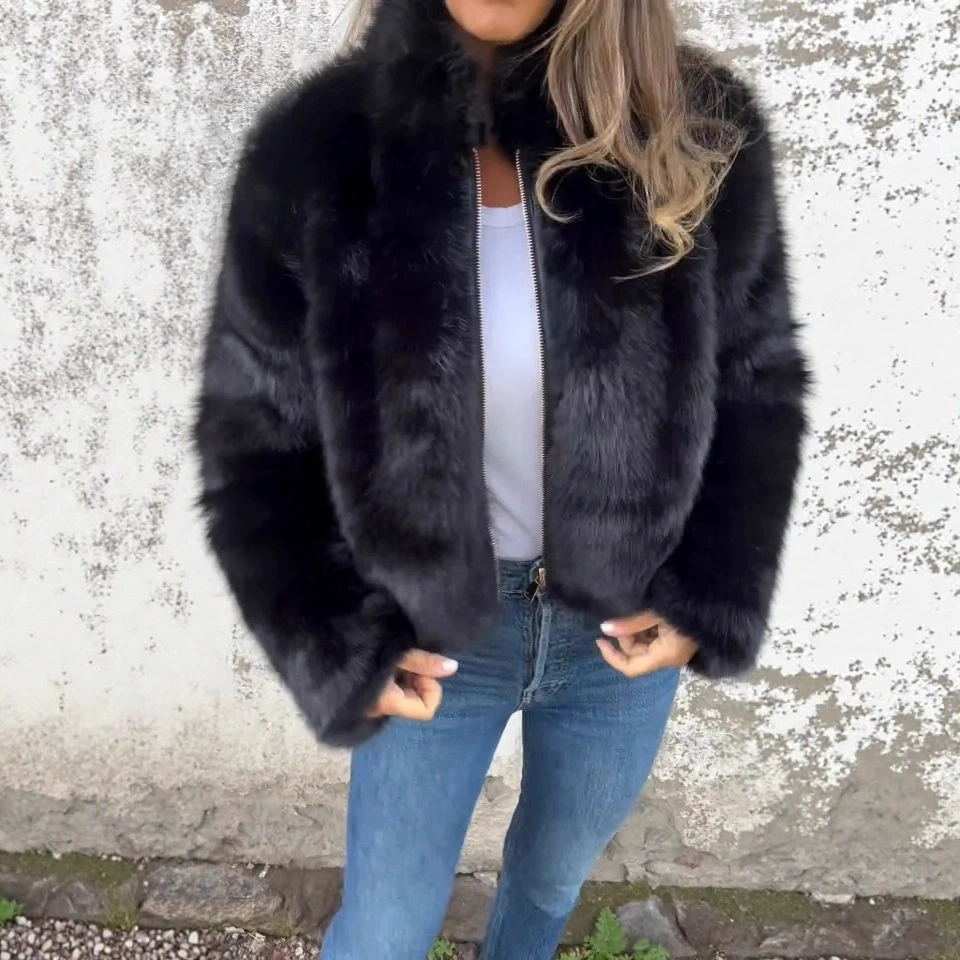 2022 осень и зима Новая независимая станция Amazon с креветками, трансграничная Внешняя торговля, двустороннее плюшевое клетчатое пальто, женская одежда больших размеров