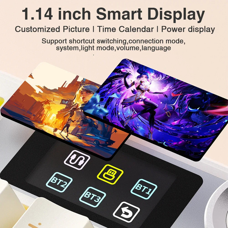 AULA Wolf Spider F108pro カスタムメカニカルキーボード ワイヤレス Bluetooth 3モード ゲーミングキーボードとマウス ホットスワップ対応|undefined