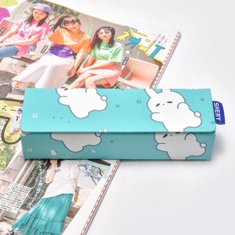 Glasses case portable high-grade cute girl fresh cartoon simple anti-pressure myopia sunglasses case