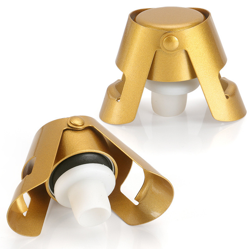 스프레이 페인트 골드 스테인레스 스틸 샴페인 스토퍼 - 긴 캡