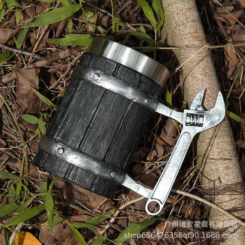 렌치 대나무 조각 맥주 컵