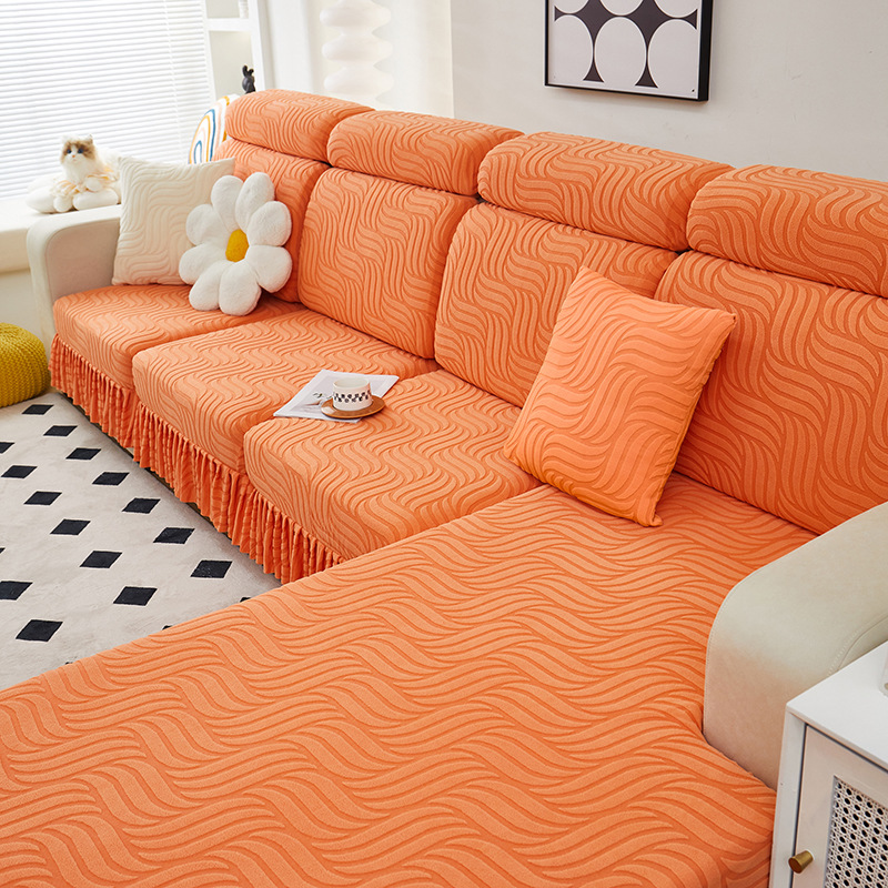 Olas en la falda - naranja vibrante