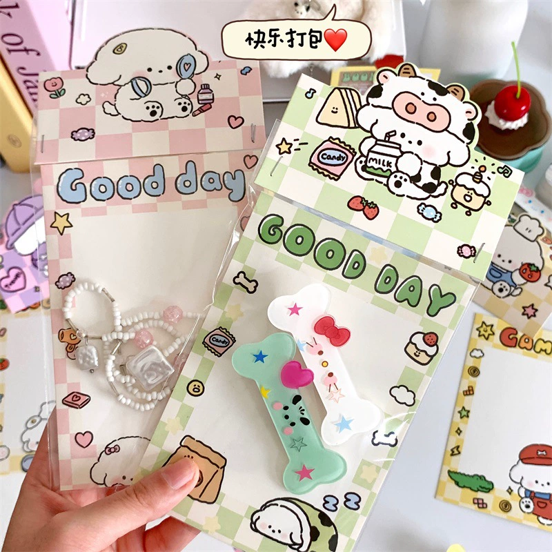 Совместное имя щенок карточка задняя карточка набор мультфильм капибары поздравительная открытка из карты упаковочный материал милый подарок упаковочная карточка