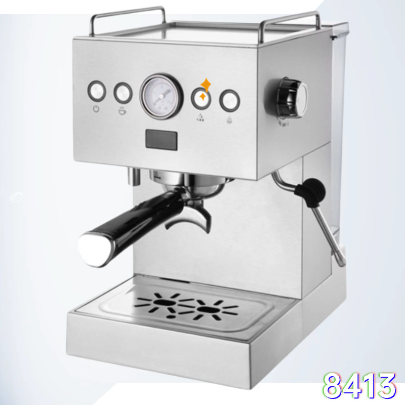 1350W transfronterizo 58 mango máquina de café de acero inoxidable hogar bomba de presión italiano concentrado máquina de café semiautomática