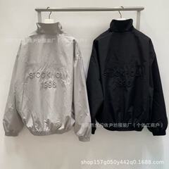 2025 春夏新作ハイバージョンバック刺繍薄手ジャケットジャケット男性と女性の同じスタイルのジッパージャケット