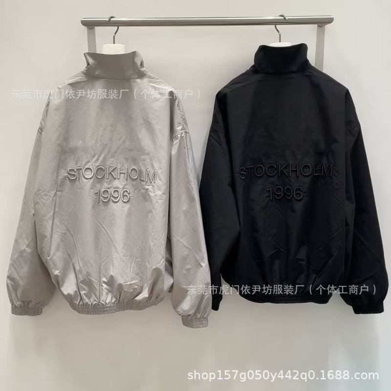 2025 春夏新作ハイバージョンバック刺繍薄手ジャケットジャケット男性と女性の同じスタイルのジッパージャケット|undefined