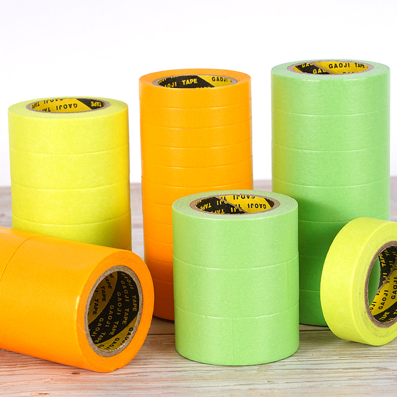 Cinta adhesiva washi amarilla de alta adherencia de 50 metros, papel de separación de colores de alta adherencia, cinta adhesiva de cristal para diario a temperatura normal