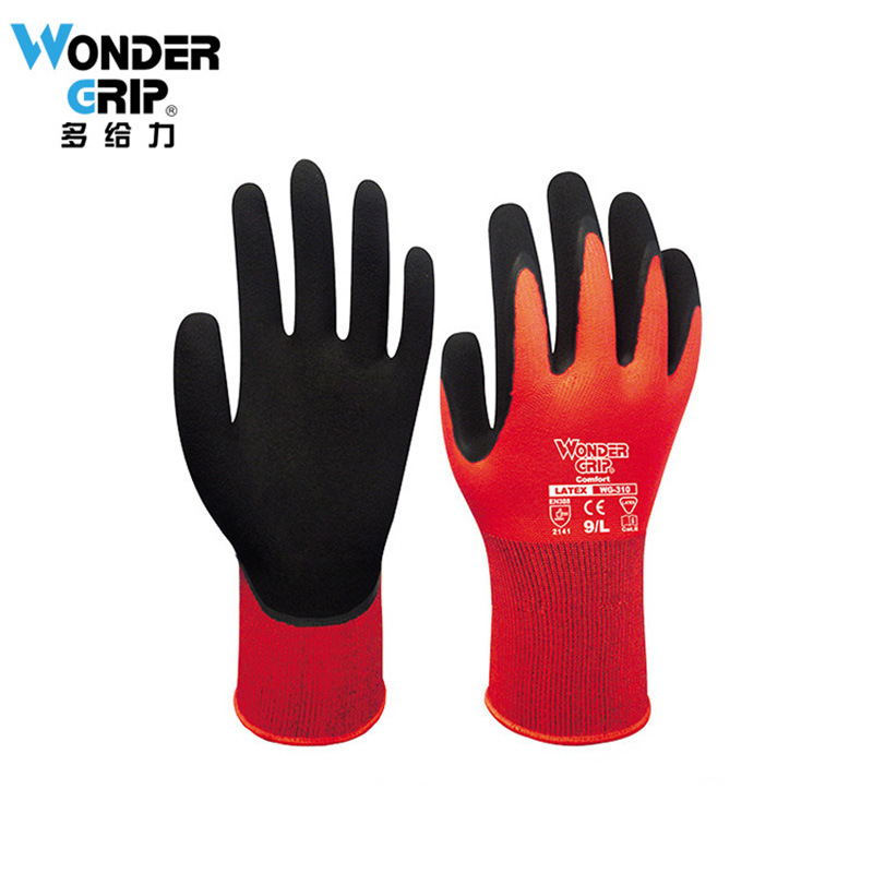 劳保乳胶防滑工作手套 超薄多给力wg-310园艺仓储机械搬运灵巧