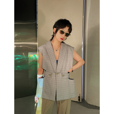 设计师女装 高阶工艺里外对格马甲|ms