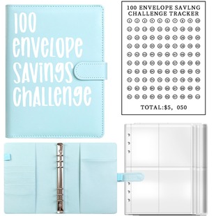 Пара вызов 100 eNvelope Challenge Living Pages Cash -Envelope Budget Macaron Notebbook