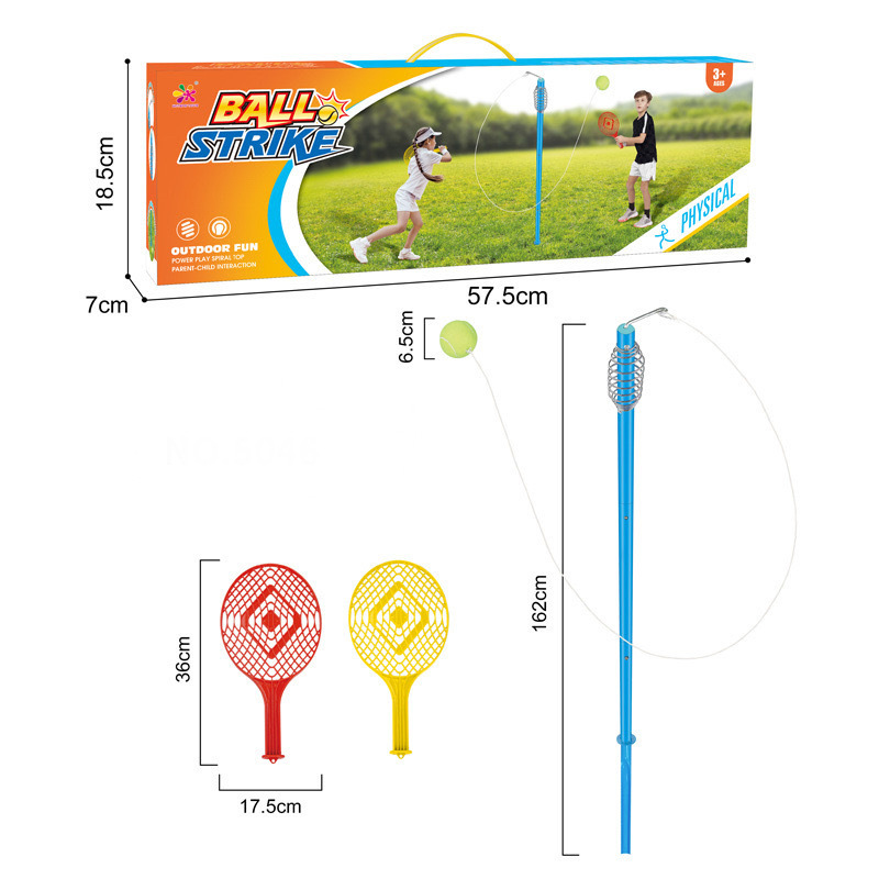 Juguetes de tenis para niños transfronterizos, deportes para padres e hijos en interiores y exteriores, juego de entrenador de tenis con pelota oscilante, venta al por mayor